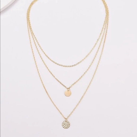 Layered Disc Necklace - Picture 3 of 3